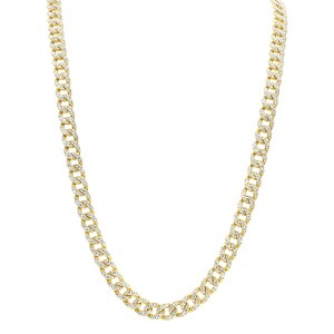 18K Diamond Curb Link Necklace