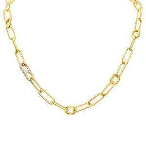 18K Diamond Link Necklace