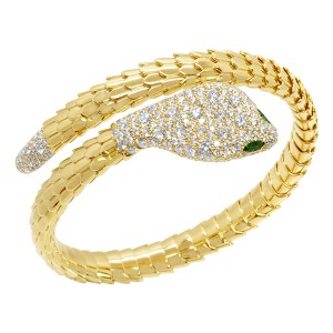18K Diamond Snake Bracelet