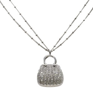 18K Diamond Purse Pendant on Chain