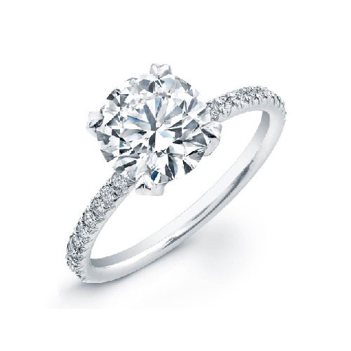 Platinum Round Brilliant Cut Diamond Ring