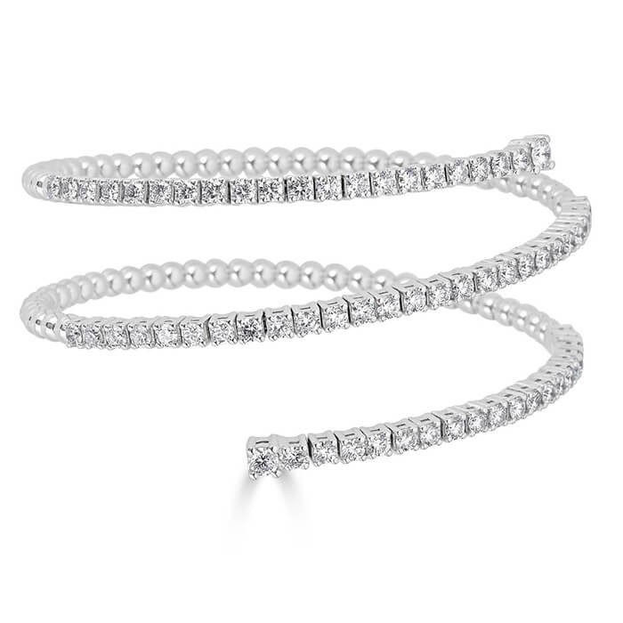 Handmade Two Row Diamond Bracelet