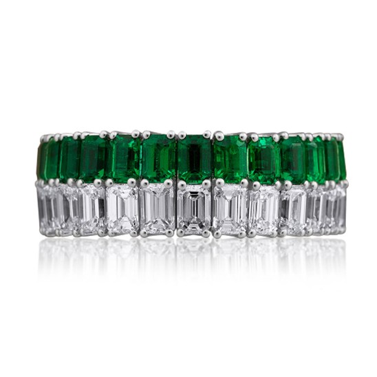 Picchiotti Xpandable™ Emerald Diamond Ring