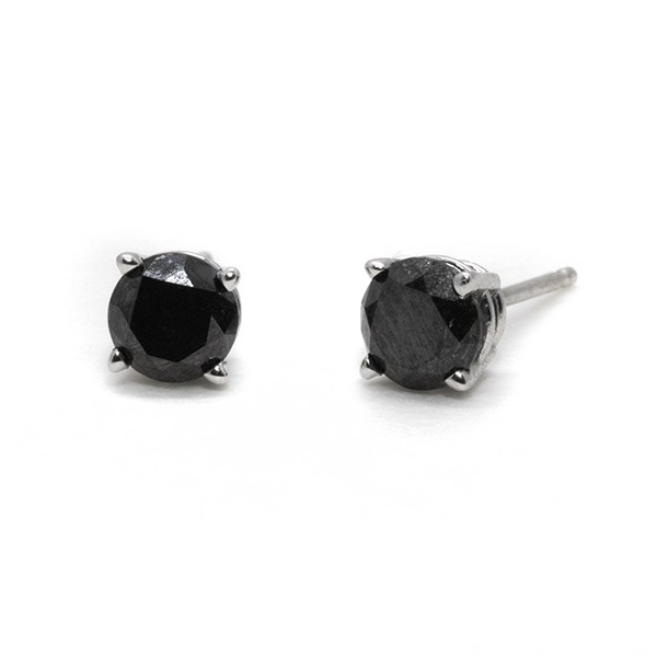 18K Black Diamond Studs