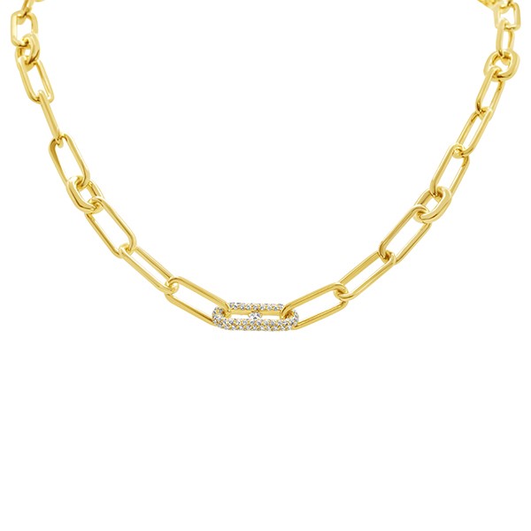 18K Diamond Link Necklace