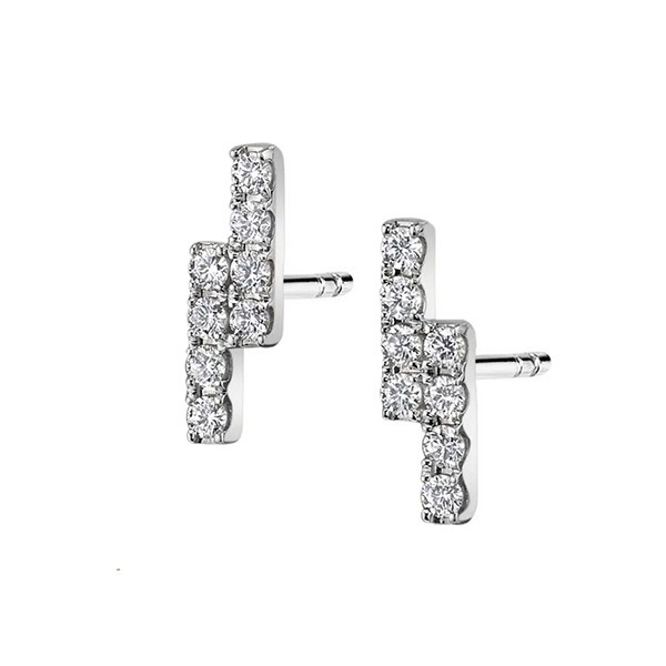 18K Small Diamond Climber Earrings