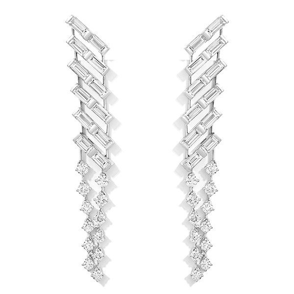 18K Diamond Waterfall Earrings