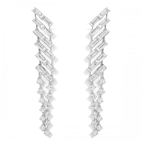 18K Diamond Waterfall Earrings