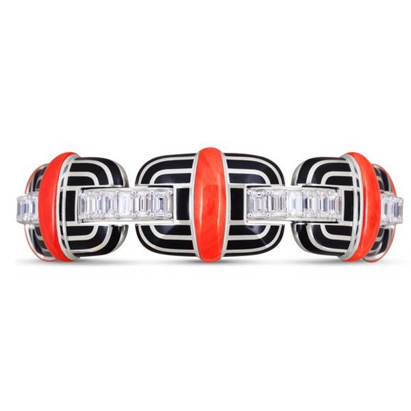 Picchiotti Xpandable™ Coral Black Ceramic Diamond Bracelet