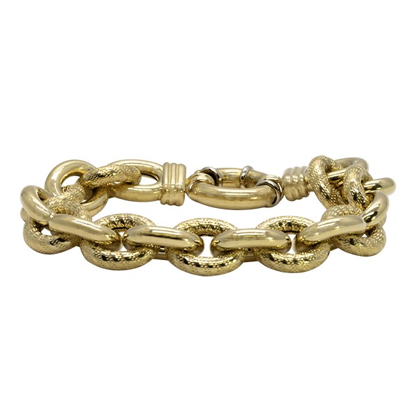 18K Oval Link Bracelet