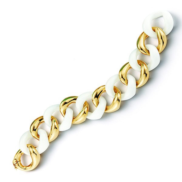 18K Diamond Medium Link Bracelet