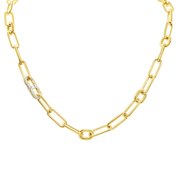 18K Diamond Link Necklace