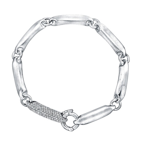 18K Men's Diamond Link Bracelet