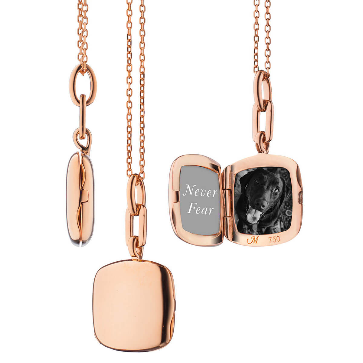 Black Enamel Vermeil and Rock Crystal Locket | Monica Rich Kosann